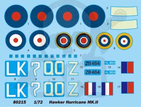 Hobby Boss 80215 Hawker Hurricane Mk II 1:72