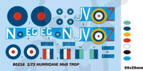 Hobby Boss 80216 Hawker Hurricane Mk II/Trop 1:72