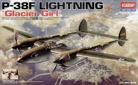 Academy 12208 P-38F Lighting Glacier Girl 1:48