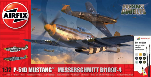 Airfix 50193 Gift Set P-51D Mustang vs Bf109F-4 Dogfight Double 1:72