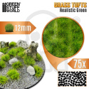 Static Grass Tufts 12 mm - Realistic Green