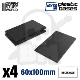 Plastic Bases 100x60 mm podstawki pod figurki 4 szt. 60x100