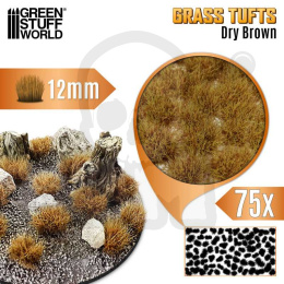 Static Grass Tufts 12mm - Dry Brown