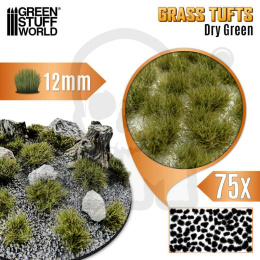 Static Grass Tufts 12mm - Dry Green