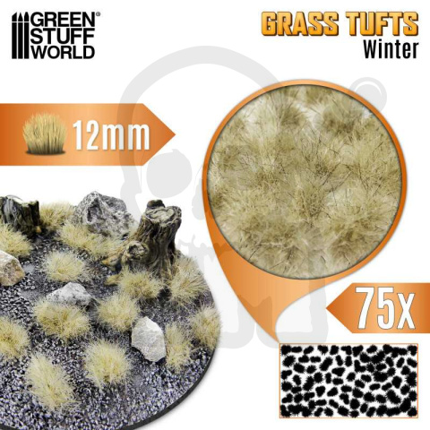 Static Grass Tufts 12mm - Winter