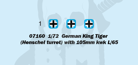Trumpeter 07160 German King Tiger Henschel turret with 105mm kWh L/65 1:72