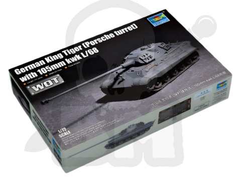 Trumpeter 07161 Czołg KingTiger (Porsche tur)w/105mm kWh L/68 1:72