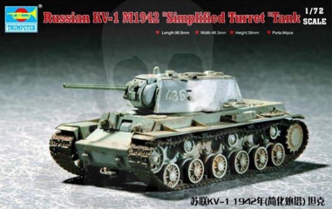 Trumpeter 07234 Ciężki czołg KW-1 (mod 1942) 1:72