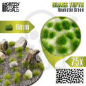 Static Grass Tufts 6mm - Realistic Green