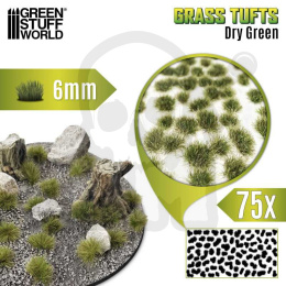 Static Grass Tufts 6mm - Dry Green