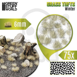 Static Grass Tufts 6mm - Winter White