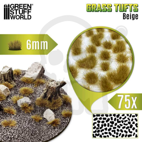 Static Grass Tufts 6mm - Beige