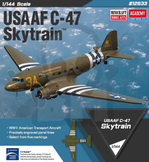 Academy 12633 USAAF C-47 Skytrain 1:144
