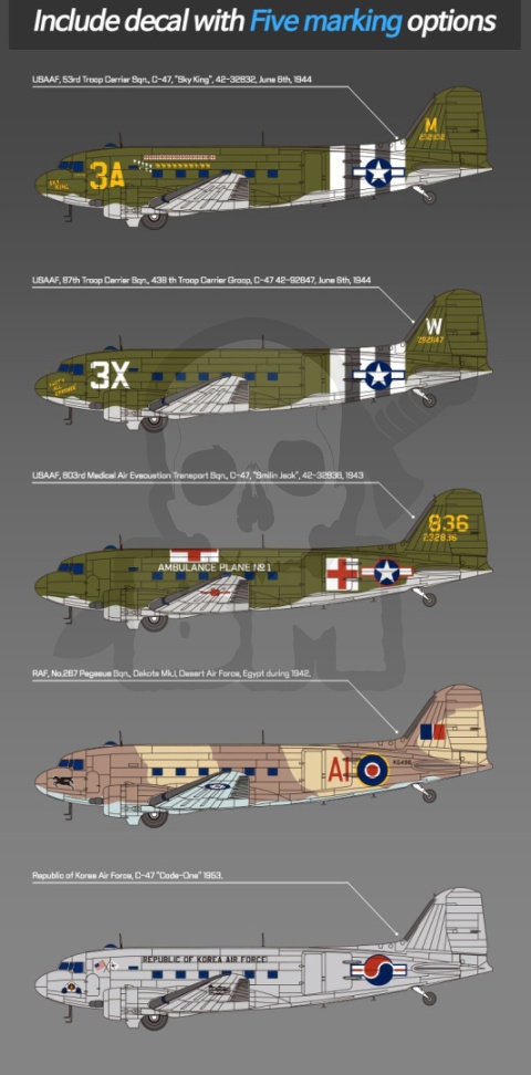 Academy 12633 USAAF C-47 Skytrain 1:144