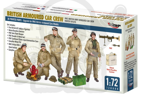 1:72 British Armoured Car Crew - WW2 British Army Armoured Car Crew Winter 1944/45