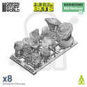 3D printed set Wild Mushrooms XL - Wielkie Dzikie Grzyby 8 szt.