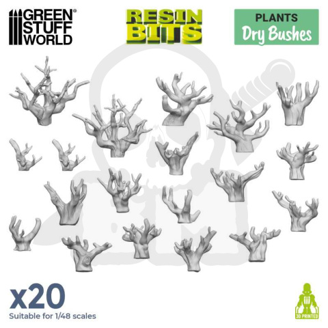 3D printed set RDry Bushes - suche krzaki 20 szt.