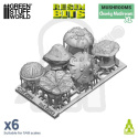 3D printed set Chunky Mushrooms XL - Masywne Grzyby 6 szt.