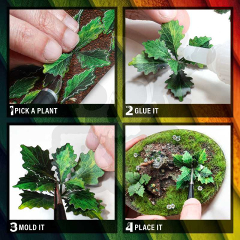 Colored Paper Plants - Lilly Pads - papierowe rośliny Colored Paper Plants - Lilly Pads - papierowe rośliny
