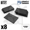 Plastic Rectangular Bases 50x75 75x50 mm podstawki pod figurki 8 szt.