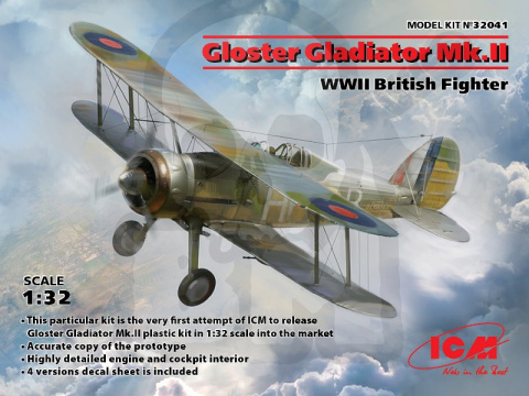 Gloster Gladiator Mk.II WWII British Fighter 1:32