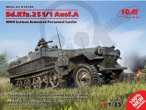 Sd.Kfz.251/1 Ausf.A WWII German Armoured Personnel Carrier 1:35