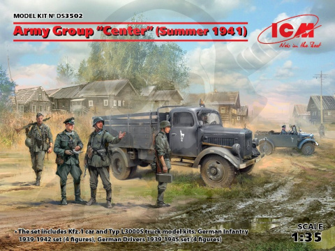 Army Group Center Summer 1941 Kfz.1 Typ L3000S German Infantry (4 figures), German Drivers (4 figures) 1:35