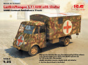 Lastkraftwagen 3,5 t AHN with Shelter WWII German Ambulance Truck 1:35