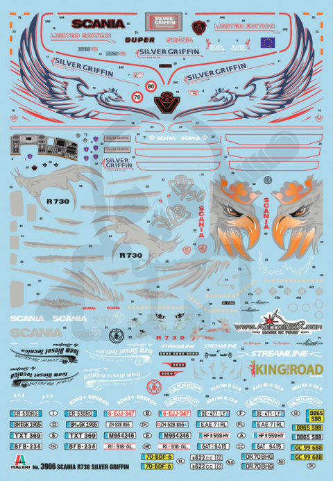 1:24 Scania R730 V8 Streamline Silver Griffin 1:24 Scania R730 V8 Streamline Silver Griffin