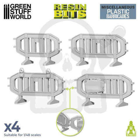 3D printed set Plastic Barricades - zapory 4 szt.