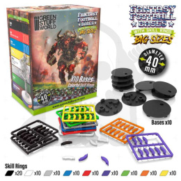 Blood Bowl Bases 40mm with Skill Rings - podstawki pod figurki