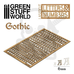 Letters and Numbers 6 mm GOTHIC