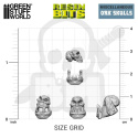 3D printed set - ORK Skulls - czaszki orków 21 szt.