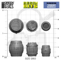 3D Printed Set - Wooden Barrels - beczki 14 szt.