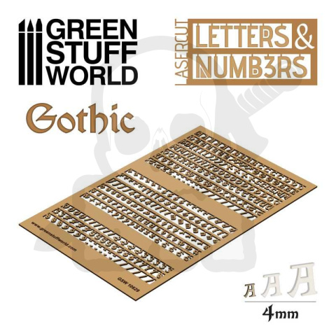 Letters and Numbers 4 mm GOTHIC