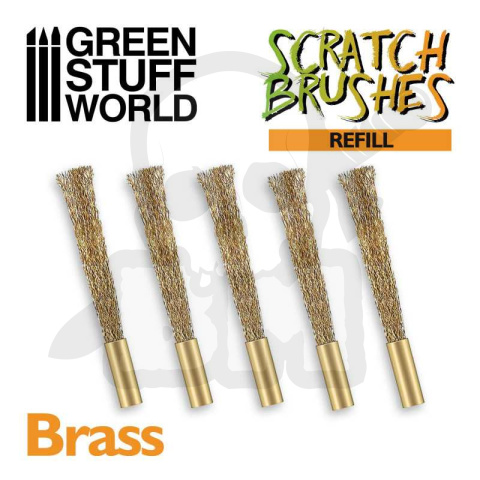 Scratch Brush Set Refill – Brass - mosiężny wkład pędzelka 5 szt.