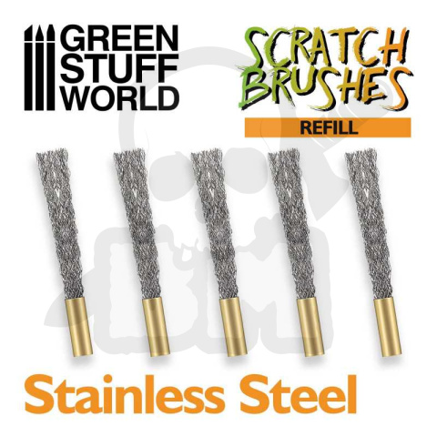 Scratch Brush Set Refill – Stainless Steel - stalowy wkład pędzelka 5 szt.