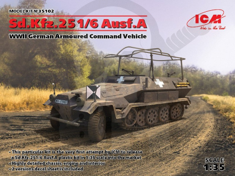 Sd.Kfz.251/6 Ausf.A WWII German Armoured Command Vehicle 1:35