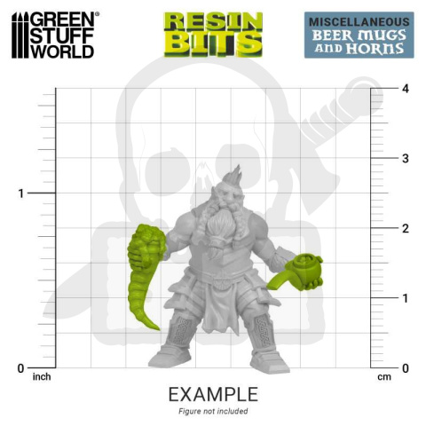 3D printed set - Beer Mugs and Horns - kufle i rogi 24 szt.