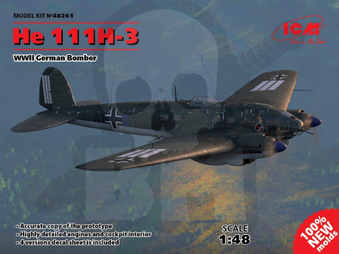 He 111H-3 WWII German Bomber 1:48