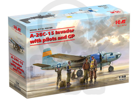 A-26C-15 Invader with pilots and ground personnel 1:48 A-26C-15 Invader with pilots and ground personnel 1:48