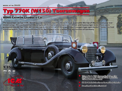 Typ 770K (W150) Tourenwagen WWII German Leader's Car 1:35