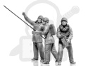 Chernobyl#2 Fire Fighters AC-40-137A firetruck & 4 figures & diorama base with background 1:35