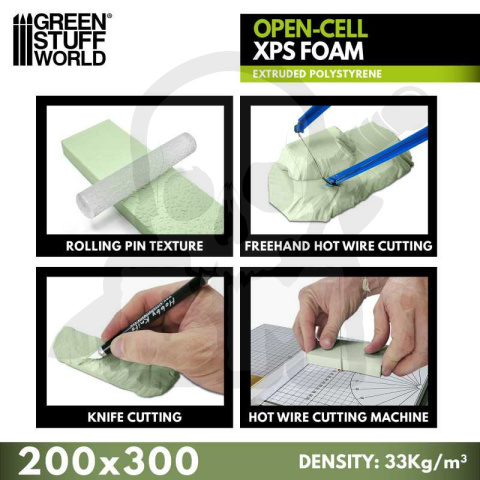 Open-cell extruded polystyrene XPS Foam 10mm 200x300mm 1 szt.