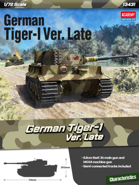 Academy 13431 Tiger-1 Ver. Late 1:72