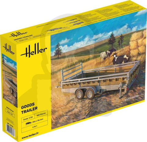 Heller 80778 Przyczepa towarowa - Goods Trailer 1:24