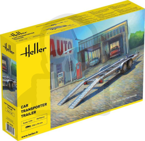 Heller 80774 Laweta do transportu samochodów Car Transporter Trailer 1:24