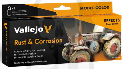 Vallejo 70262 Zestaw Model Color Effects Series 8 farb - Rust & Corrossion by Chema Cabrero