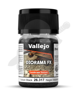 Vallejo 26317 Diorama FX Lansc. Text. Vulcan Black 0,1 - 2 mm - 35 ml