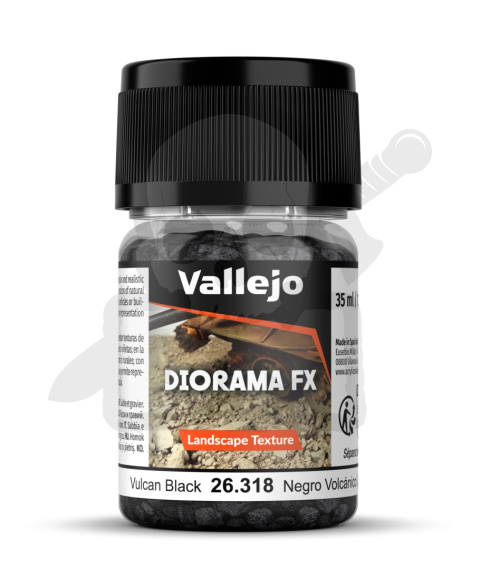 Vallejo 26318 Diorama FX Lansc. Text. Vulcan Black 2 - 5 mm - 35 ml